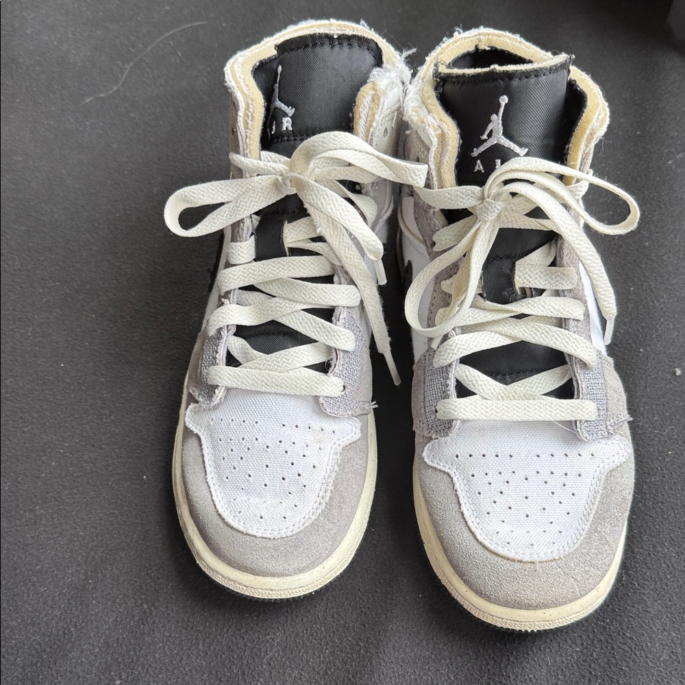 Nike Air Jordan 1 Mid White, Gray & Black